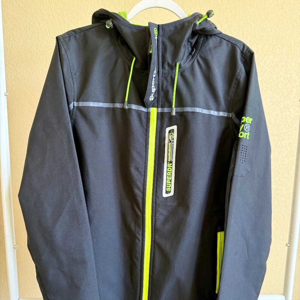 Superdry Mens Large Gray-Green Windbreaker Jacket